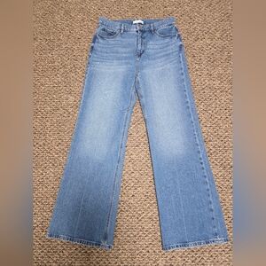 LOFT The Wide Leg High Rise Jeans Vintage Indigo Like New SIZE 4 / 27
